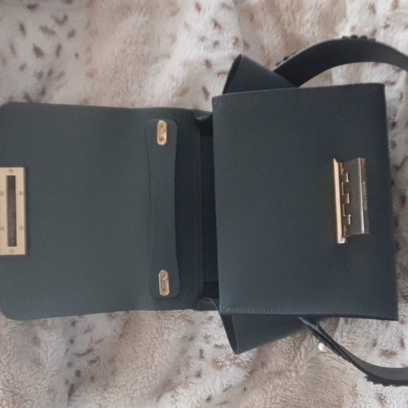 ZAC Zac Posen Eartha Satchel w/Floral Strap+Bag Charm/Keychain+Extra strap - Picture 7 of 10